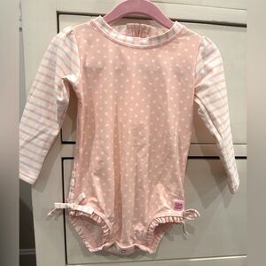 Ruffle Butts Swimsuit Rash Guard UPF 50 Girls 18-24 Months
